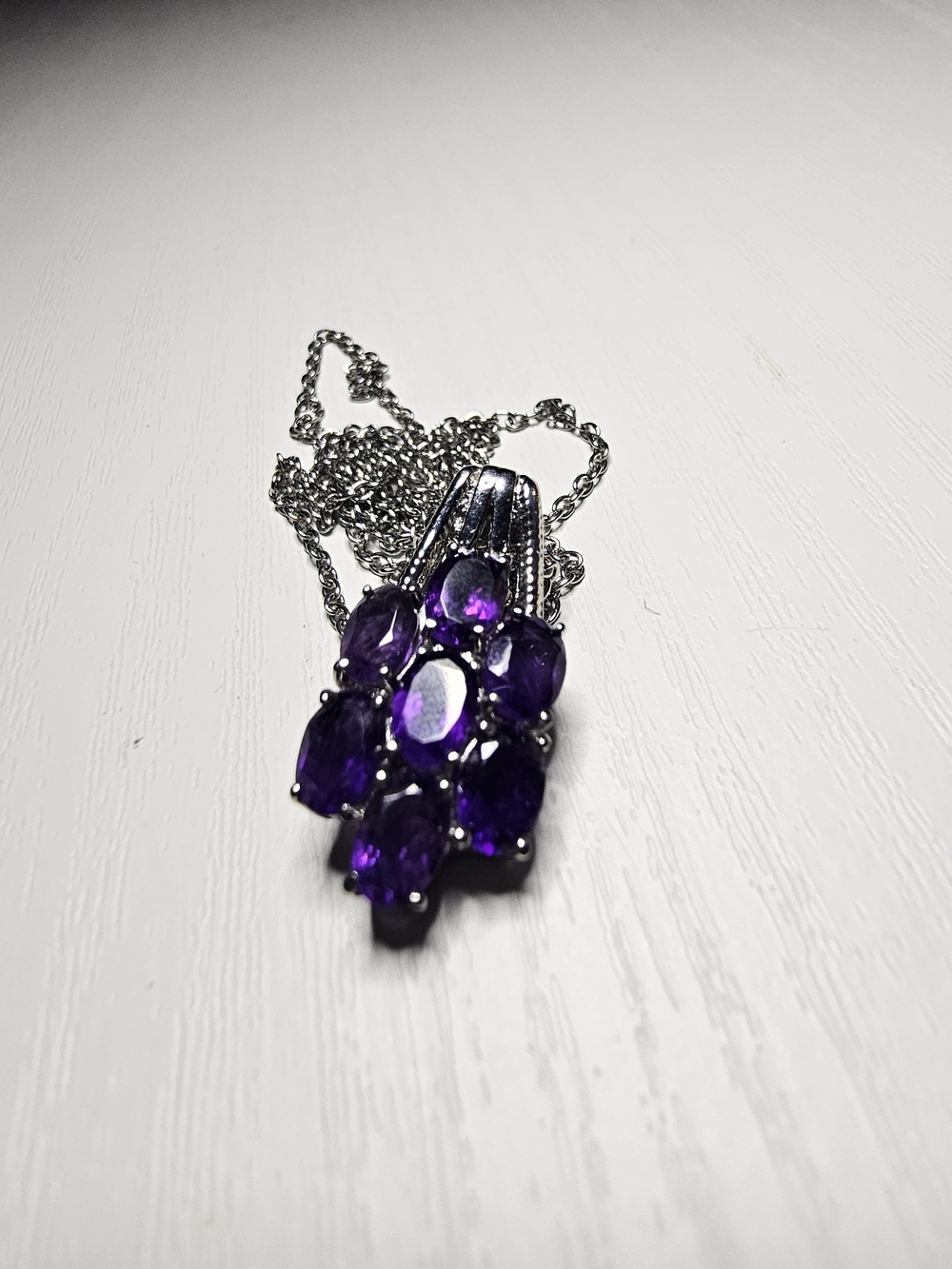African Amethyst Floral Pendant